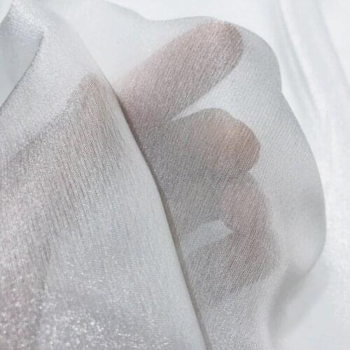 Fashion Soft White Organza Tulle Fabric for Dress Shirts, by the Meter