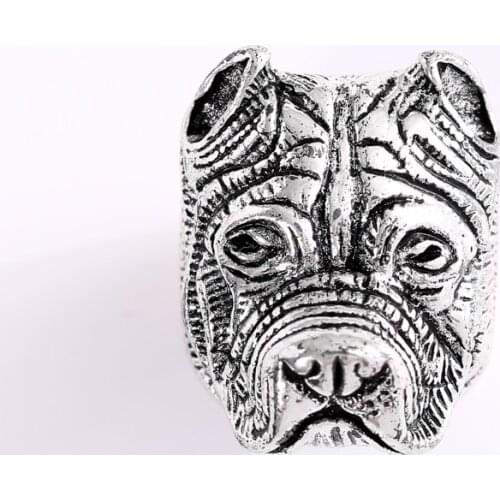 Fashion Jewelry Accessories French Bulldog Exaggerated Style Ring Hip-hop Rings for Men