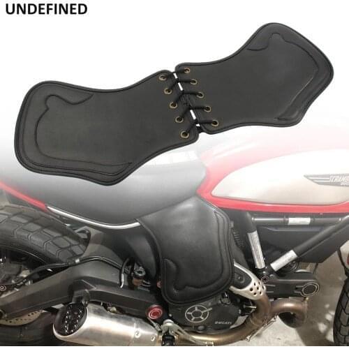 Motorcycle Black Heat Saddle Shield Deflectors PU Leather For Harley Touring Softail Dyna Sportster XL For Indian Chief Vintage