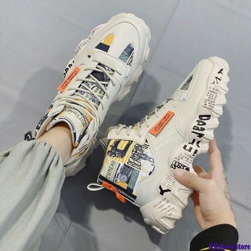 Men Casual Shoes New Lace-up Trend High Top Outdoor Fitness Shoes Men Fashion Sneakers Classic Damping Shoes Men Vulcanize Shoes