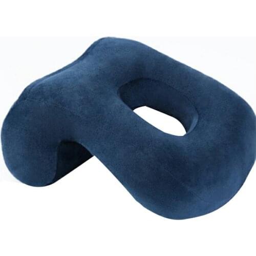 New Multi-Function Solid Color New Office Nap Pillow Protects Cervical Vertebra Hollow Out Memory foam Pillow