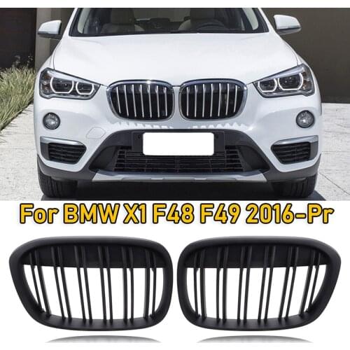 Car Front Hood Car Front Bumper Kidney Grille Grill Fit For BMW X1 F48 F49 2016-2020 XDrive Modified Part Car Accessories