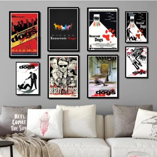 Perfect JL Reservoir Dogs Quentin Tarantino Classic Movie Series Vintage Art Painting Poster Home Decor wall stickers