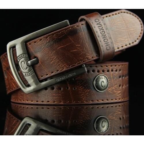 Belt mens retro pin buckle belt mens youth students all-match antique jeans belt