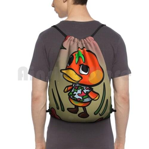 Ketchup From Animal Backpack Drawstring Bag Riding Climbing Gym Bag Animal Marshal Acnl Coffee Sulky Wild Word New Leaf