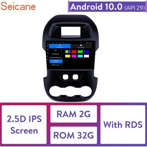 Seicane GPS Android 10.0 9" Head Unit Car Radio Stereo Multimedia Player For Ford Ranger 2011 2012 2013 2014 support DVR OBDII
