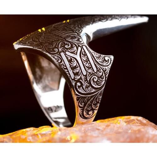 Thumb Silver Personalized Ring Kayi Tribe Ertugrul Symbol IYI Handcrafted Silver Bowman Men Thumb Ring