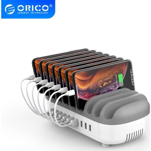 ORICO USB Charger Station 10 Ports Multi 120W 5V2.4A*10 USB Charger Station Dock with Holder for Phone Tablet PC