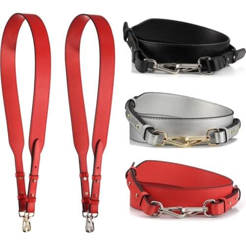 Female Bag Belt Genuine Leather Red Black Silver 100cm-120cm Long Big Bag Wide Strap With Lady Diagonal Bag with Accessories
