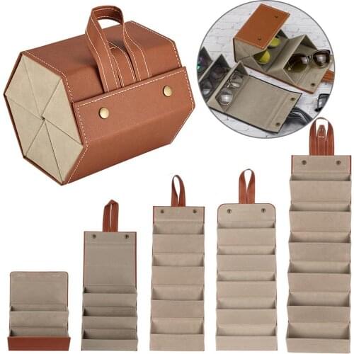 Eyeglasses Organizer Leather Sunglasses Holder Portable Travel Glasses Storage Box Case 2021 new dropshipping