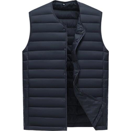Winter Vest Male Mens Sleeveless Jackets 2020 Casual New Fashion Cotton Down Waistcoat Coats Autumn Vests Warm Outwear Plus Size