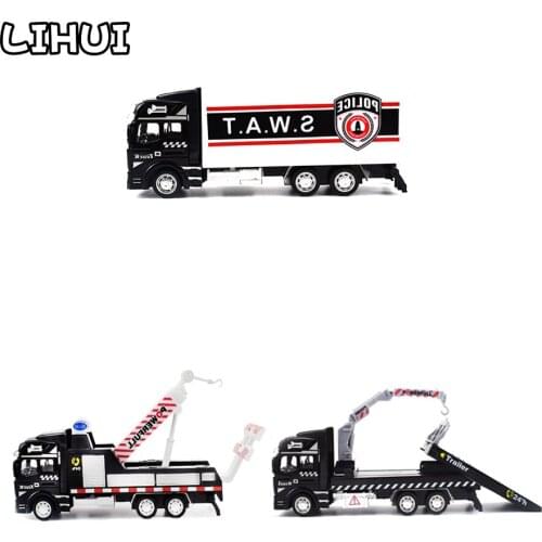 1PCS Kids Toy Vehicle Model Alloy Diecast Engineering Construction Truck Rescue Transport Car Educational Toys for Children Gift