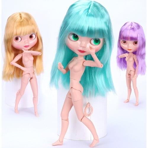 19 Joints Movable Blythy Doll Figure Toys Big Eyes With Real Eyelashes Doll Toy 31CM Eyes Changeable Color Blyth Doll Toy Gifts