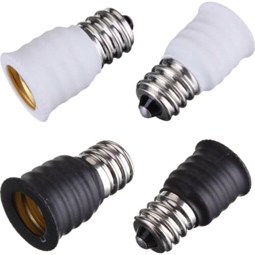 E12 to E14 Base LED Bulb Lamp Holder Light Adapter Socket Converter Black White