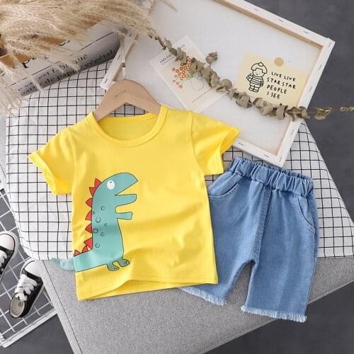 Summer Toddler Infant Clothing Sets Baby Boys Clothes Set T-Shirt Strap Shorts 2pcs/Sets Kids Children Casual Fashion Costume