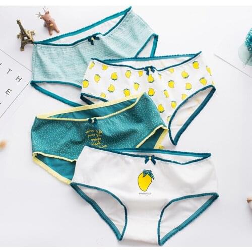 Summer Womens Panties Cotton Briefs Fruit Print Girls Underwear Ladies Autumn Winter Panty Female Sex Lingerie Underpants 2018