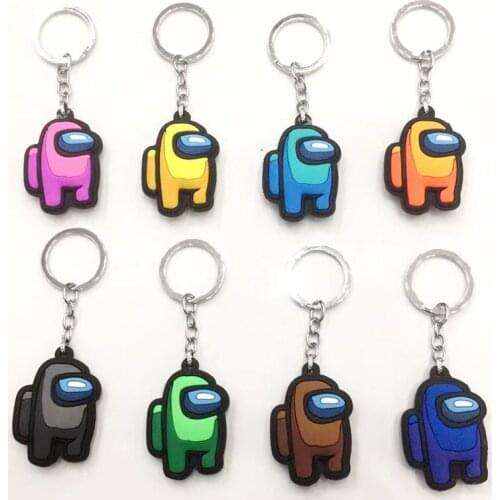 Among Us Key Ring Cartoon Game Amongus Key Chain Key Holder Kids Gift Accessories Trinkets Cosplay Itabag Keychain