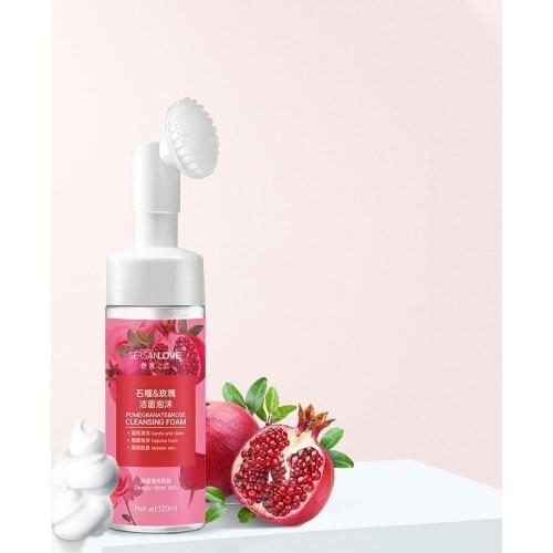 Remove Face Blackhead Mousse Refreshing Oil Control Rose Foaming Shrink Pomegranate Pores Cleanser Moisturizing Make V3X8