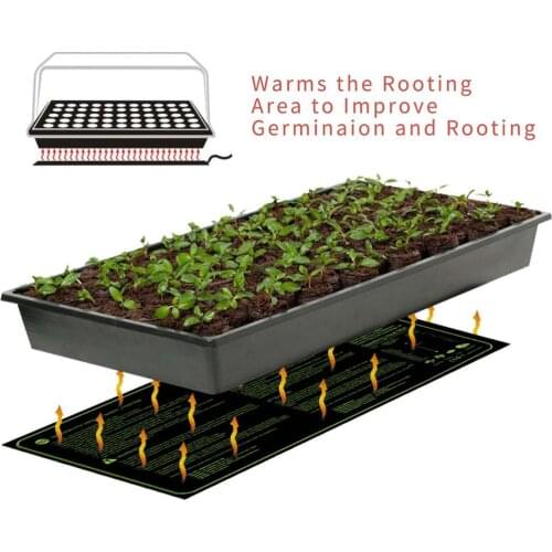 Seedling Heat Mat Plant Seed Germination Propagation Clone Starter Warm Pad Mat 48x20cm Vegetable Flowers Garden Tool Supplies