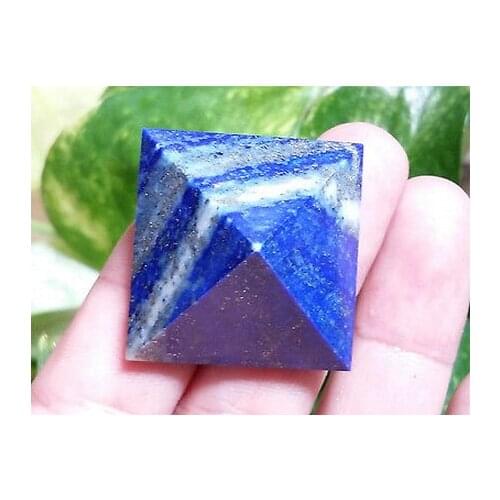 NATURAL Lapis Lazuli quartz crystal Pyramid healing