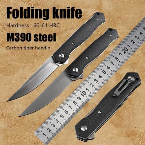 Knives hunting knife survival folding knife tactical military camping utility knife m390 edc knife self defense pocket knife
