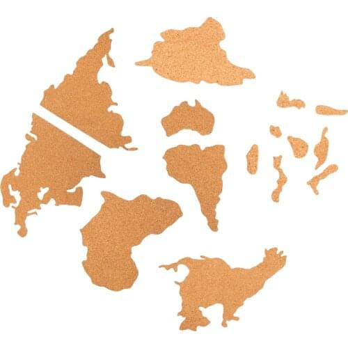 Cork World Map Made of Natural Cork Board Self Adhesive Classic World Wall Map Cork Bulletin Board with 10pcs Pins