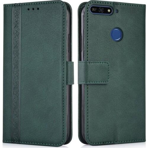 Luxury Flip Wallet Leather Case for Huawei Honor 7C AUM-L41 Magnetic Book Protect phone back Cover