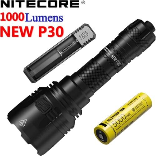 NITECORE New P30 Flashlight CREE XP-L HI V3 LED max 1000LM 8 Working Modes beam distane 618 meter LED torch outdoor rescue light