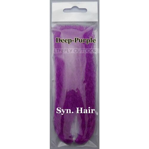 Deep Purple Color / 10 Packs Synthetic Hair, Super Hair, Fly Tying, Jig, Lure Making