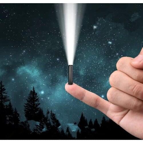 Outdoor flashlight USB rechargeable portable super luminous battery pack structure 14500 outdoor camping lamp 3 modes