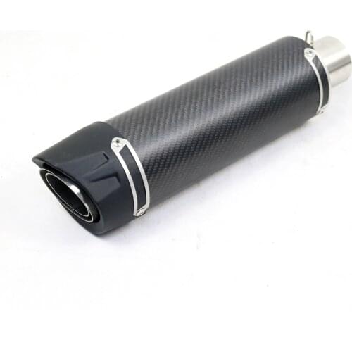 51mm Exhaust Motorcycle Universal Pipe Carbon Fiber LeoVince escapamento moto pitbike For Hondaa cb400 pcx125 tmax530 gsr600