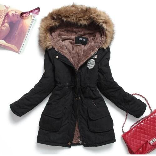 New Winter Women Jacket Thicken Plus Size 4xl Outwear Hooded Wadded Coat Slim Parka Cotton-padded Jacket Overcoat