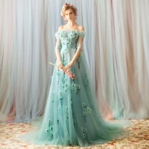 Wizard of Oz style evening dress stage display princess prom dress graduation dress bridal shower forest dress vestido de noiva