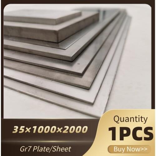1pcs Gr7 TA9 Ti-0.2Pd Titanium Alloy Plate Ti Sheet 35*1000*2000mm For DIY OEM Metalworking Supplies