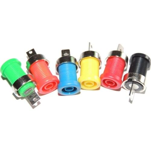 1000pcs Binding Post 4mm Safety protection Banana Jack Socket Plug connector Panel Mount Test Probe