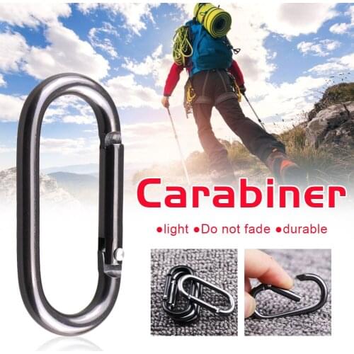 20Pcs Mini Alloy Spring Carabiner Snap Hook D-ring Carabiner Clip Keychain EDC Survival Outdoor Camping Tools Silver