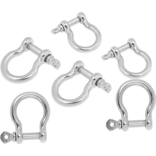 6x Marine Boat Anchor Bow Shackle For Chain Rigging Stainless Steel