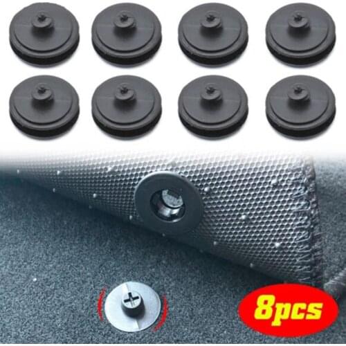8Pcs Universal Car Floor Mat Clips Anti Skid Fastener Retainer Buckles Retention Holders Grips Carpet Fixing Clamps Car Tools