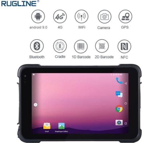 Android 9.0 Waterproof IP67 Industrial Tablet 4G RAM 64G ROM Barcode Scanner Rugged PC