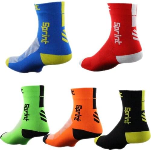 AR01 2019 New Unisex Cycling Socks High elasticity Outdoor Sports Wearproof Socks Deodorization Breathable For 6 Color Optional