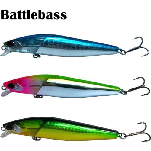 BATTLEBASS 105mm 13.8g Wobblers Floating Minnow Long Casting New Model Hard Bait with Sequins Fishing Lures Quality Flash blade
