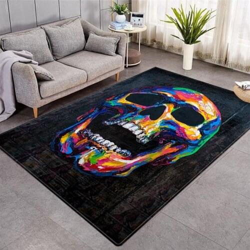 European Retro Skull Big Carpets Non-slip Tatami Mats Home Lving Room Bedroom Large Area Non-slip Childrens Rugs Room Floor Rug
