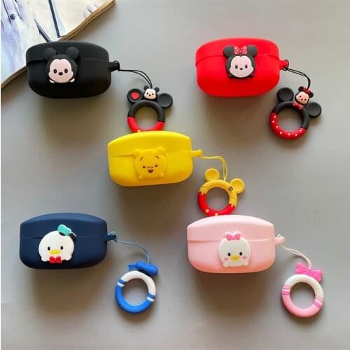 Cartoon Disney Earphone Case For Sony wf 1000xm4 Silicone Protective Case Wireless Bluetooth Earphone Portable Cover With Hook