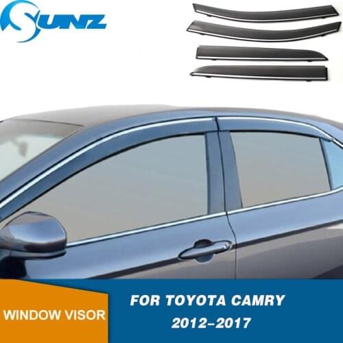 Side Window Deflector For Toyota Camry 2012 2013 2014 2015 2016 2017 Smoke Weather Shield Rain Sun Guard Vent Rain Visor SUNZ