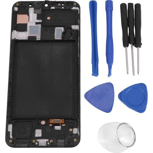 Mobile Phone Display Screen for Samsung A50 A505/A505FD LCD Screen Press Inner and Outer Screen with Frame