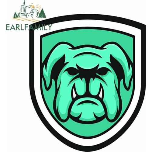 EARLFAMILY 13cm x 11cm Bulldog Badge Car Stickers Notebook Motorcycle Skateboard Computer Decal Graffiti Sticker