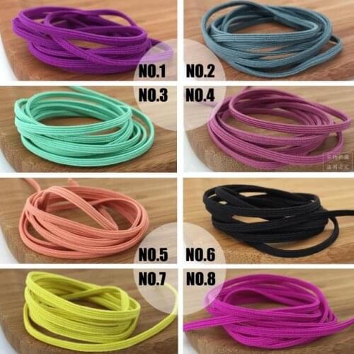 3mm thin and flat hollow nylon multi-diameter double-layer elastic head flower rubber band notebook elastic band accessories