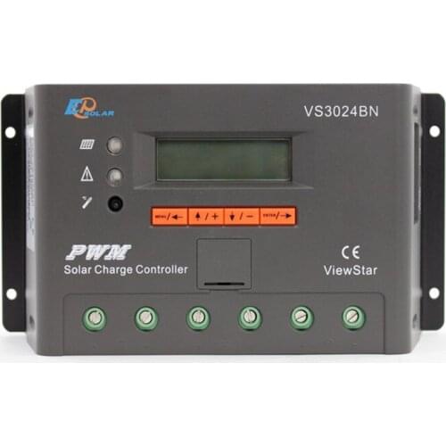 EPSOLAR VS3024BN 30A ViewStar VS3024BN 12V 24V Auto EP PWM Solar Charge Controller LCD Display