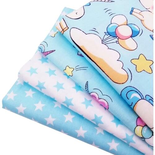 Optional Size Printed Cotton Twill Quilting Fabric Handmade Needlework Crafts Pure Cotton Material For Home Textile Bedding