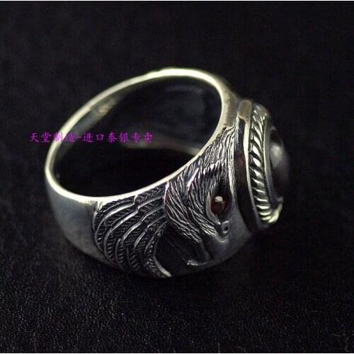 Thailand imports, 925 Silver Eagle Mens Ring